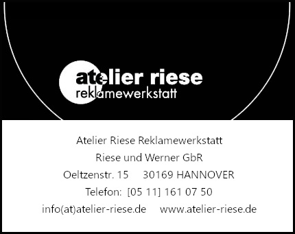 Atelier Riese Reklamewerkstatt, Riese und Werner GbR