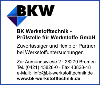 BK Werkstofftechnik-Prüfstelle für Werkstoffe GmbH